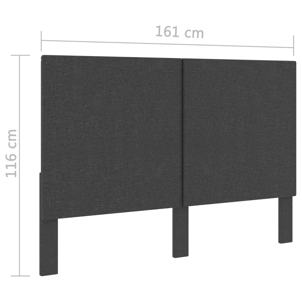Hoofdbord 160x200 cm stof donkergrijs is nu te koop bij PeponiXL, paradijselijk wonen!