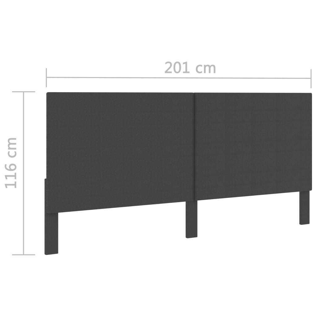 Hoofdbord 200x200 cm stof donkergrijs is nu te koop bij PeponiXL, paradijselijk wonen!