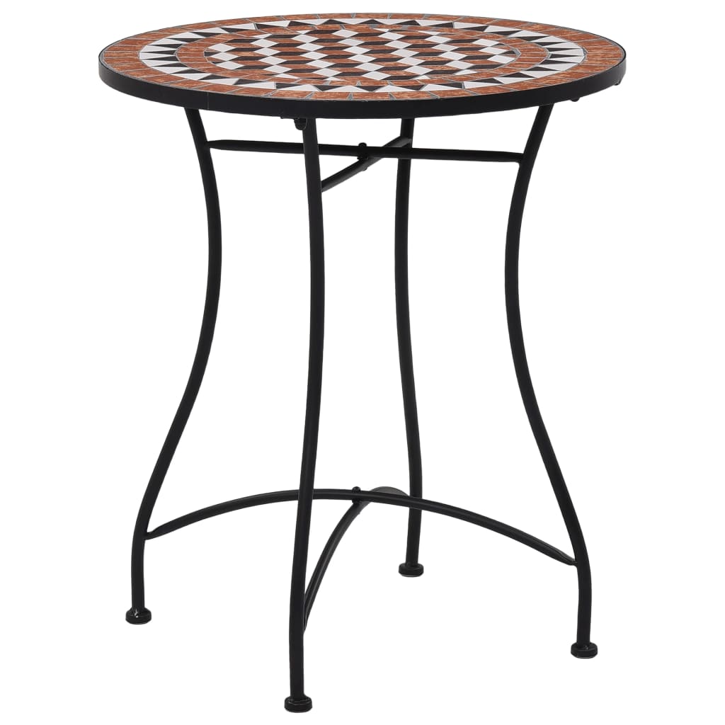 3-delige Bistroset mozaïek keramische tegel terracottakleurig is nu te koop bij PeponiXL, paradijselijk wonen!