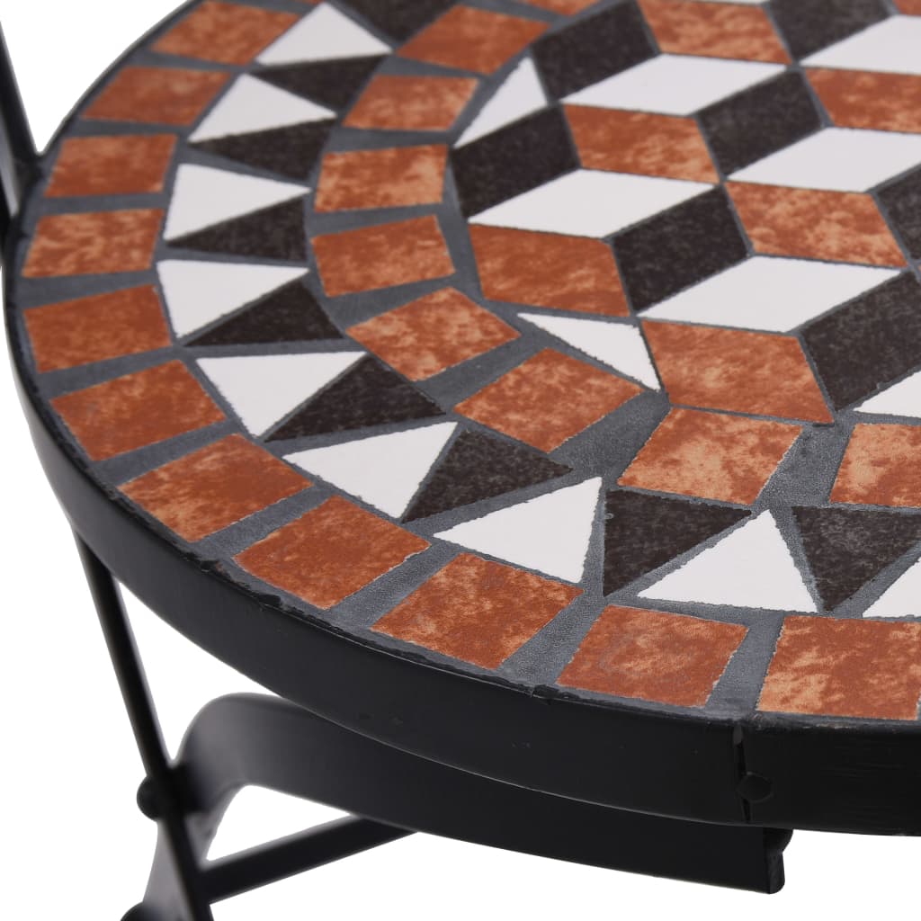 3-delige Bistroset mozaïek keramische tegel terracottakleurig is nu te koop bij PeponiXL, paradijselijk wonen!