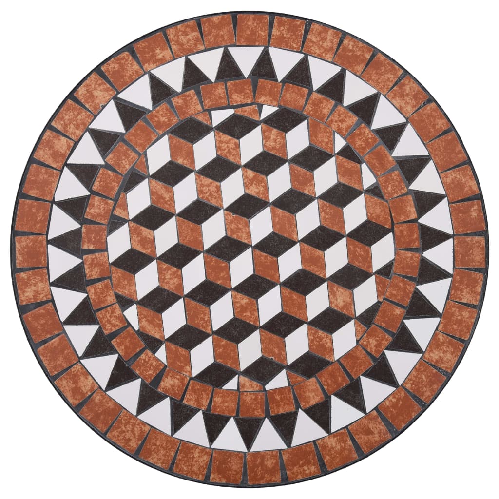3-delige Bistroset mozaïek keramische tegel terracottakleurig is nu te koop bij PeponiXL, paradijselijk wonen!