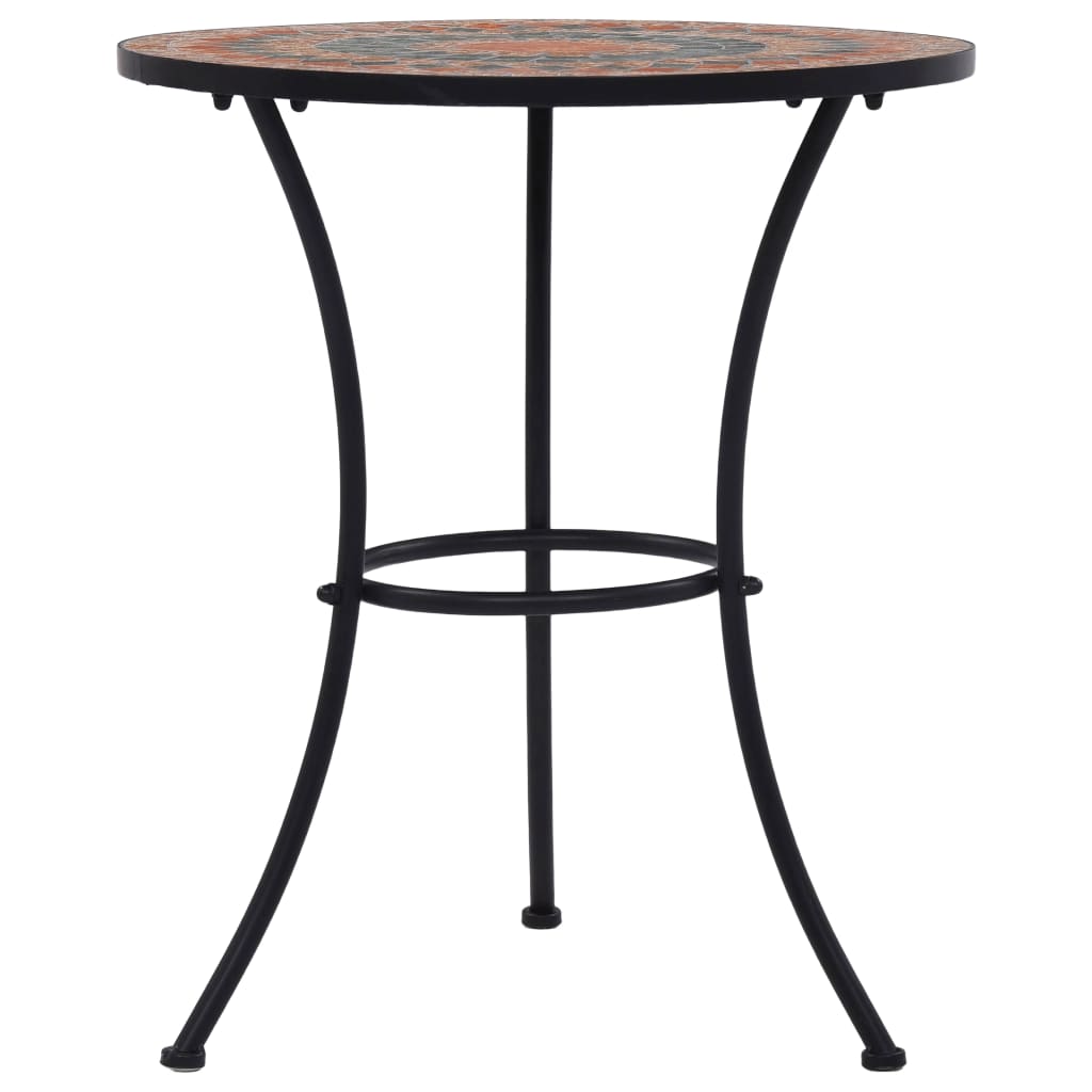 3-delige Bistroset mozaïek keramische tegel oranje en grijs is nu te koop bij PeponiXL, paradijselijk wonen!