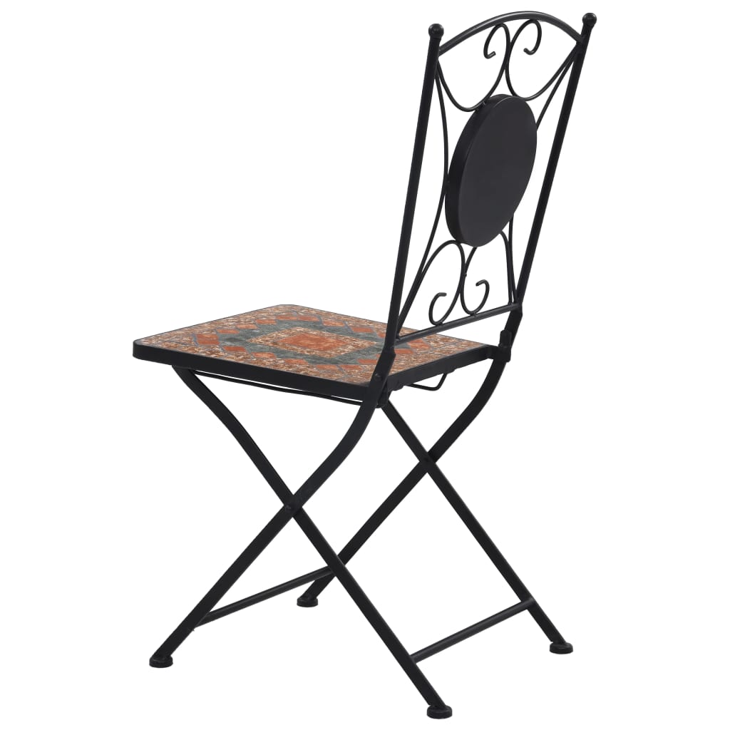 3-delige Bistroset mozaïek keramische tegel oranje en grijs is nu te koop bij PeponiXL, paradijselijk wonen!