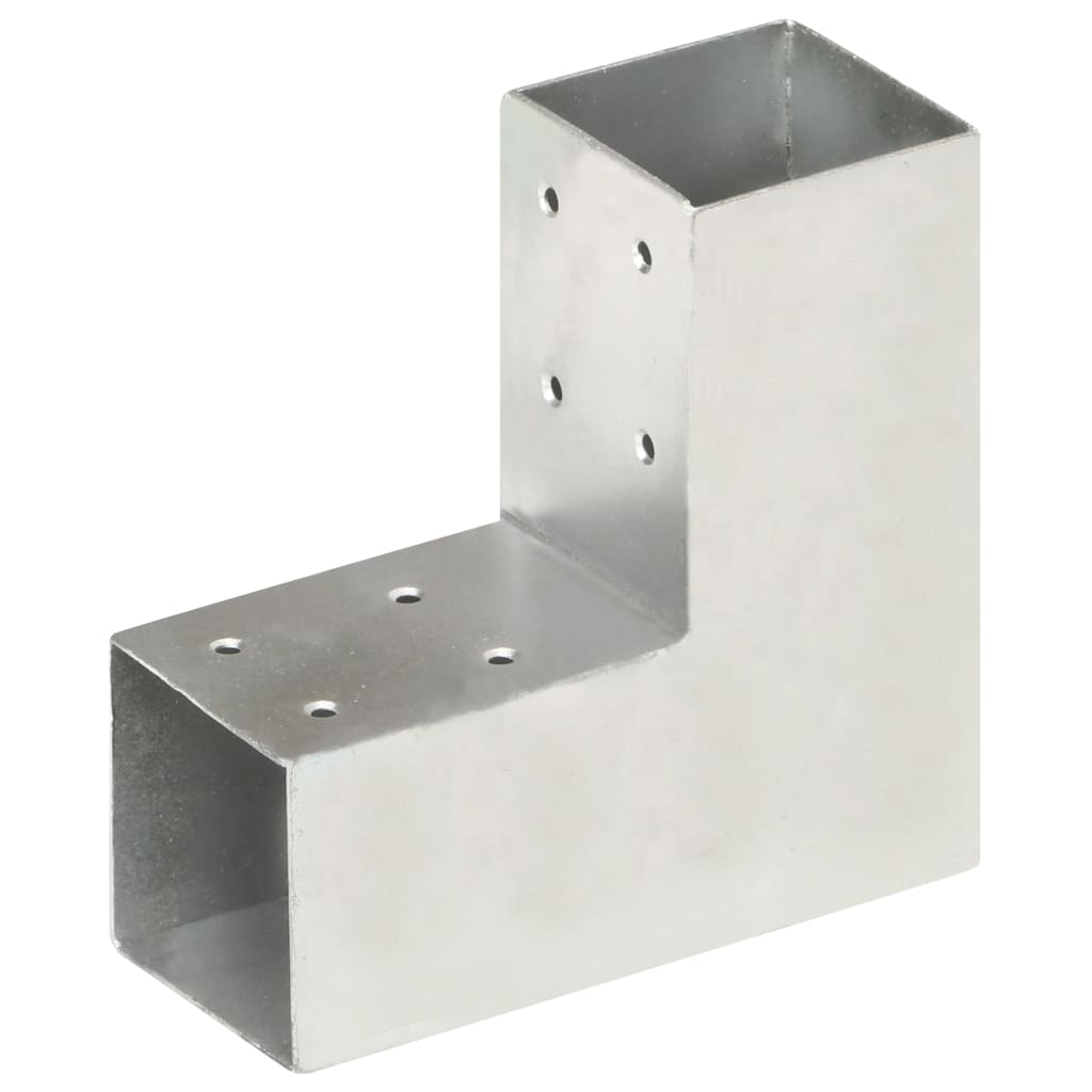 Paalverbindingen 4 st L-vorm 71x71 mm gegalvaniseerd metaal is nu te koop bij PeponiXL, paradijselijk wonen!
