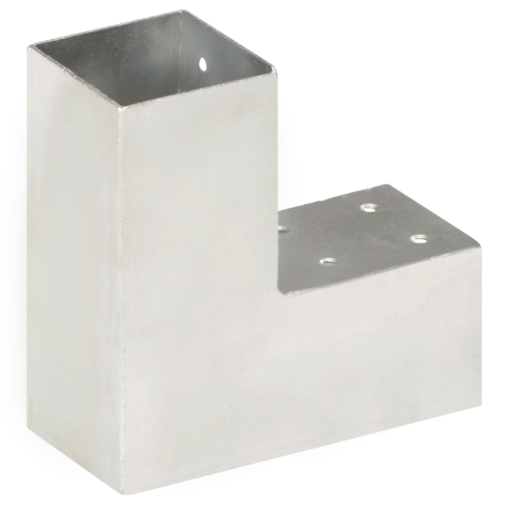 Paalverbindingen 4 st L-vorm 71x71 mm gegalvaniseerd metaal is nu te koop bij PeponiXL, paradijselijk wonen!