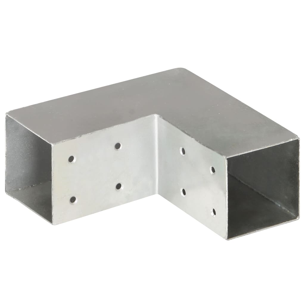 Paalverbindingen 4 st L-vorm 71x71 mm gegalvaniseerd metaal is nu te koop bij PeponiXL, paradijselijk wonen!