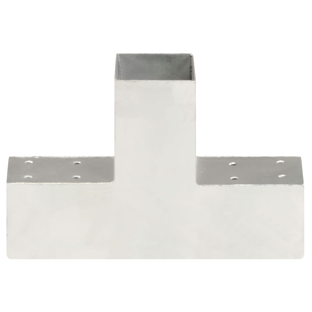 Paalverbindingen 4 st T-vorm 71x71 mm gegalvaniseerd metaal is nu te koop bij PeponiXL, paradijselijk wonen!