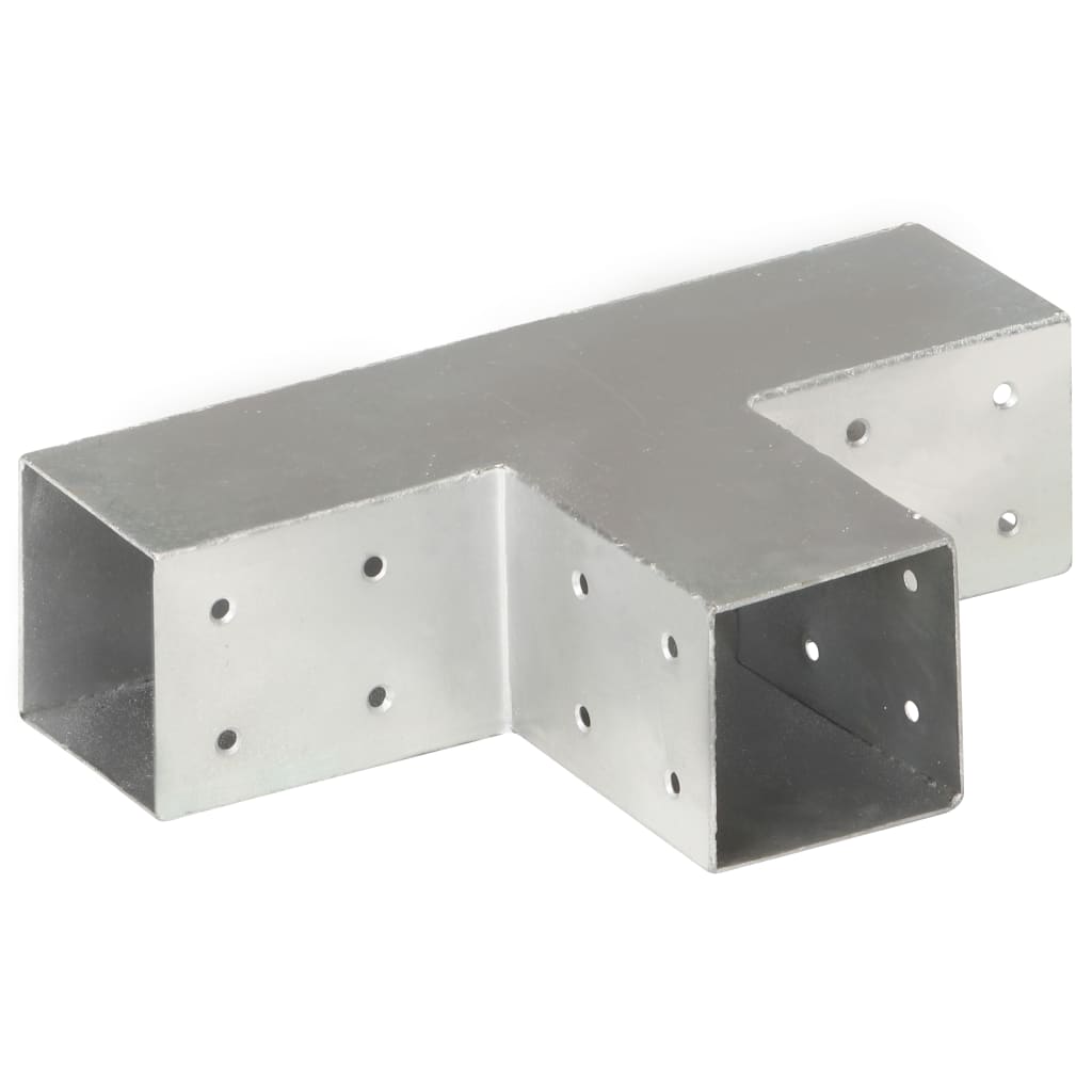 Paalverbindingen 4 st T-vorm 71x71 mm gegalvaniseerd metaal is nu te koop bij PeponiXL, paradijselijk wonen!