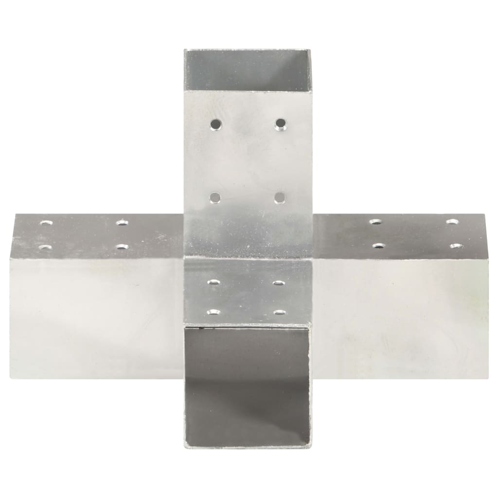 Paalverbindingen 4 st X-vorm 71x71 mm gegalvaniseerd metaal is nu te koop bij PeponiXL, paradijselijk wonen!