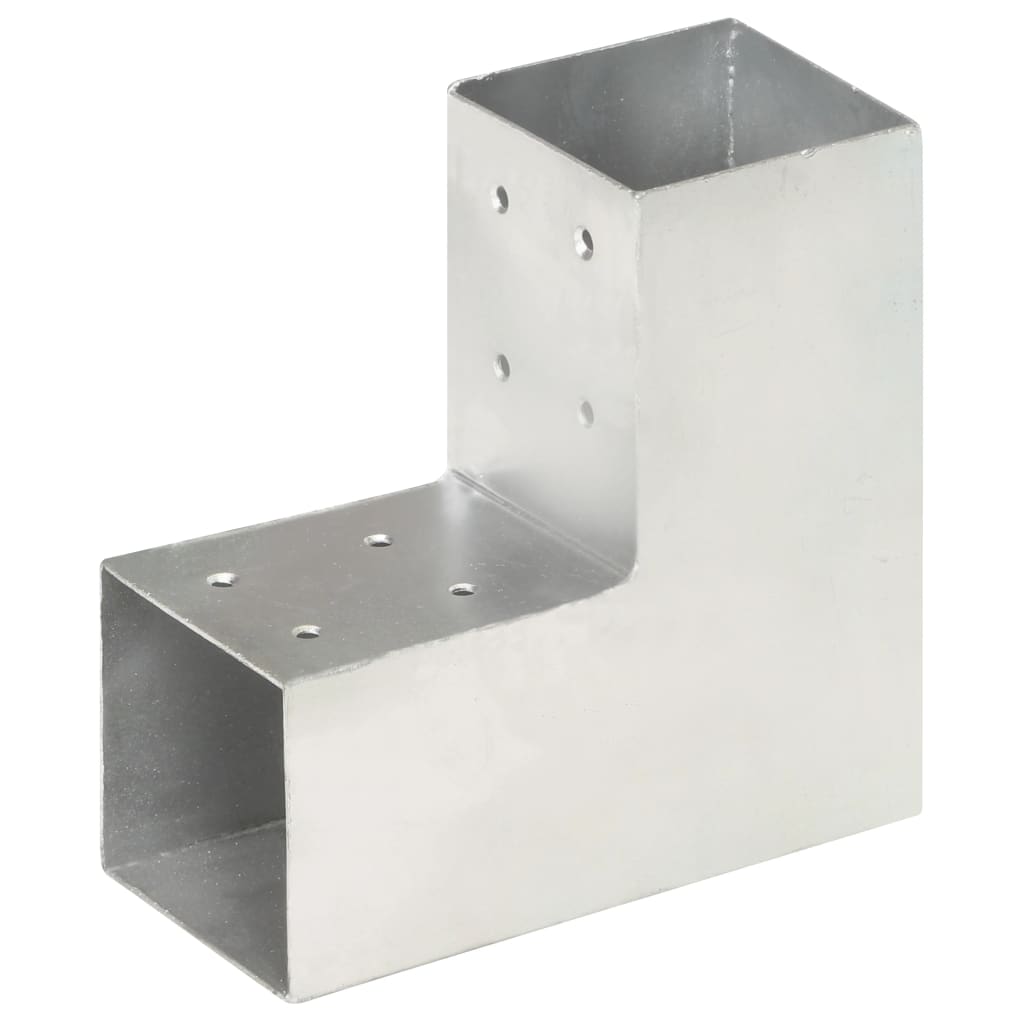 Paalverbindingen 4 st L-vorm 81x81 mm gegalvaniseerd metaal is nu te koop bij PeponiXL, paradijselijk wonen!