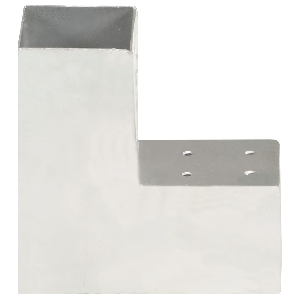 Paalverbindingen 4 st L-vorm 81x81 mm gegalvaniseerd metaal is nu te koop bij PeponiXL, paradijselijk wonen!