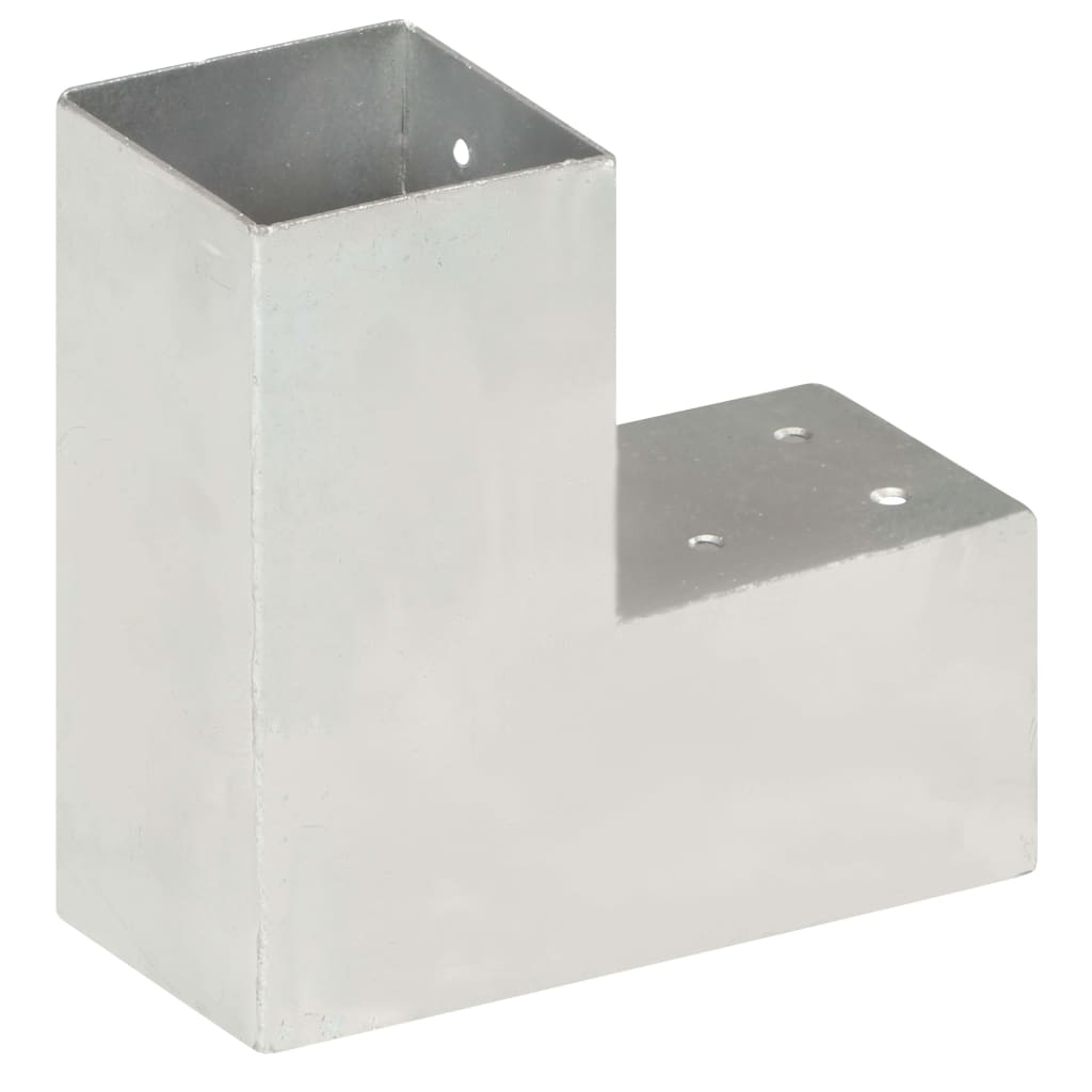 Paalverbindingen 4 st L-vorm 81x81 mm gegalvaniseerd metaal is nu te koop bij PeponiXL, paradijselijk wonen!