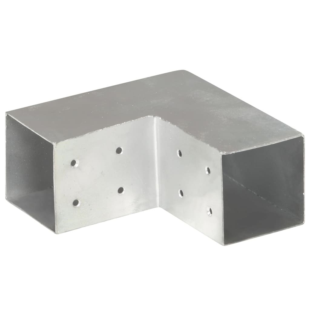 Paalverbindingen 4 st L-vorm 81x81 mm gegalvaniseerd metaal is nu te koop bij PeponiXL, paradijselijk wonen!