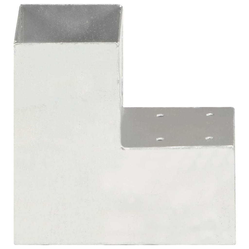 Paalverbindingen 4 st L-vorm 91x91 mm gegalvaniseerd metaal is nu te koop bij PeponiXL, paradijselijk wonen!