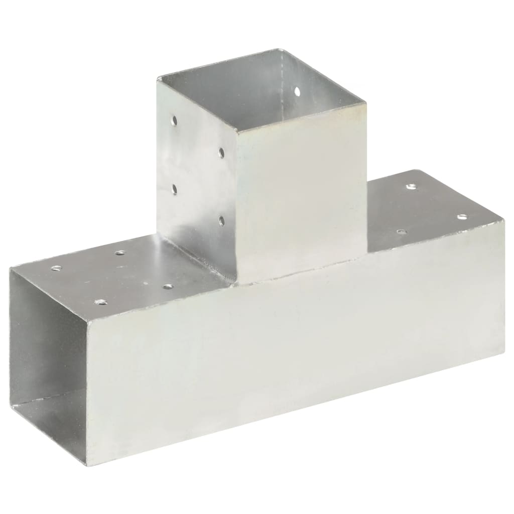Paalverbindingen 4 st T-vorm 91x91 mm gegalvaniseerd metaal is nu te koop bij PeponiXL, paradijselijk wonen!