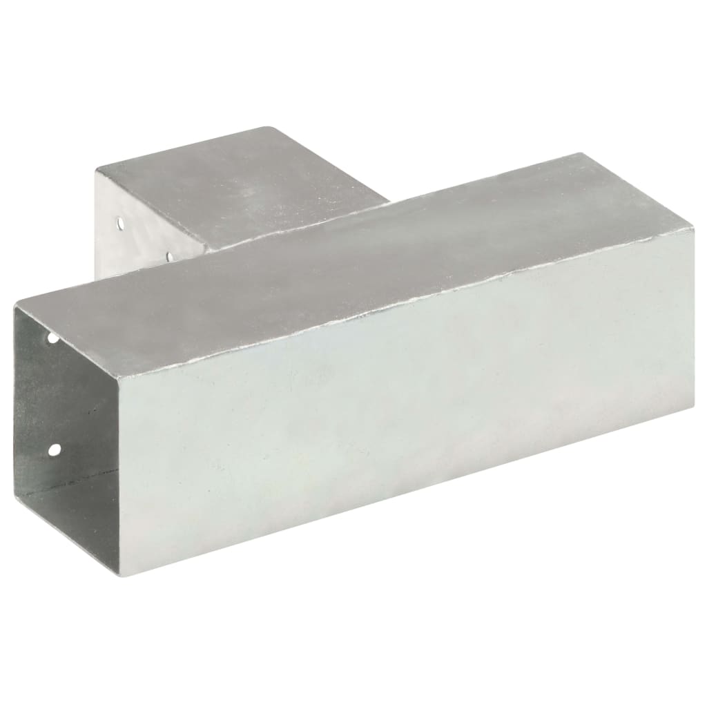 Paalverbindingen 4 st T-vorm 91x91 mm gegalvaniseerd metaal is nu te koop bij PeponiXL, paradijselijk wonen!