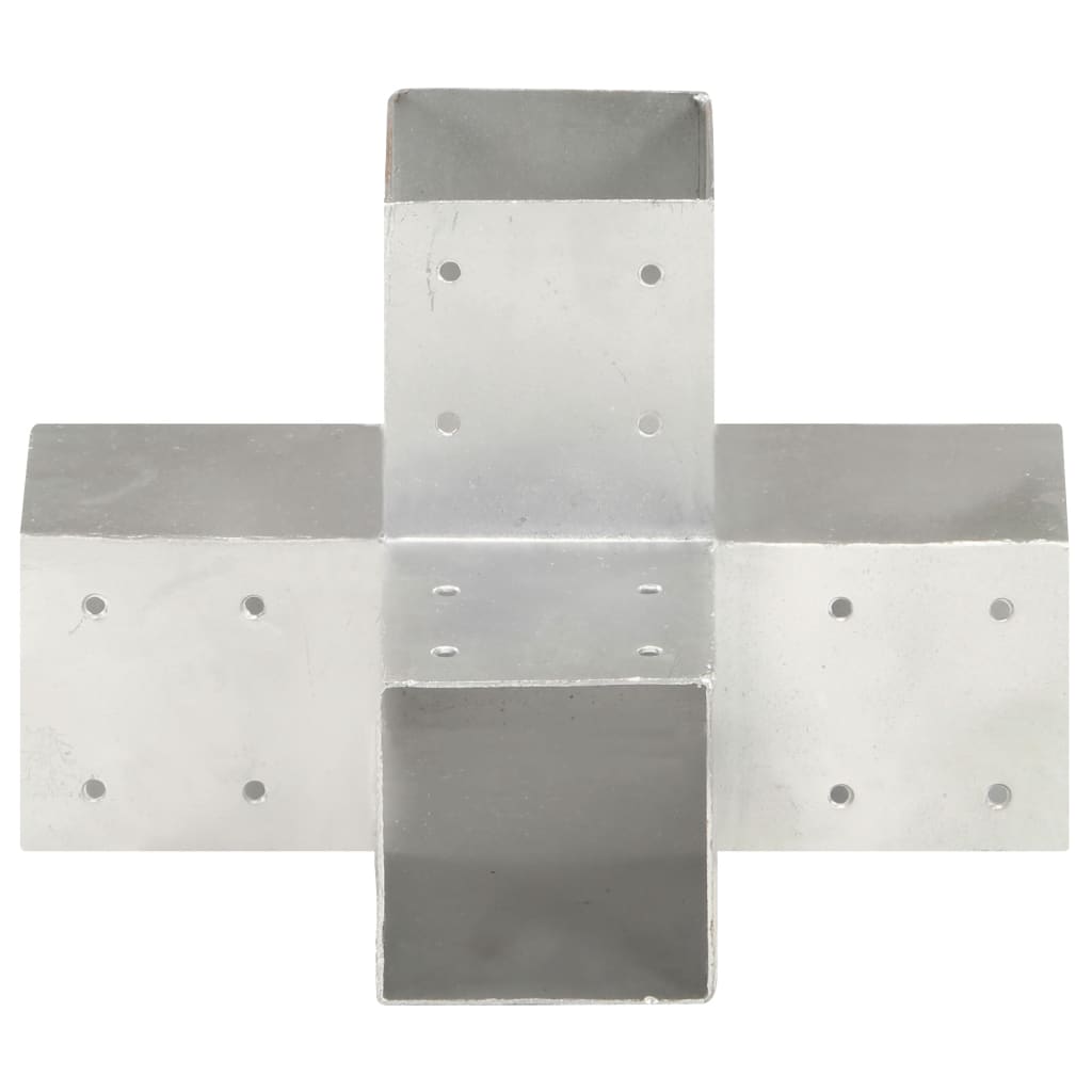 Paalverbindingen 4 st X-vorm 91x91 mm gegalvaniseerd metaal is nu te koop bij PeponiXL, paradijselijk wonen!