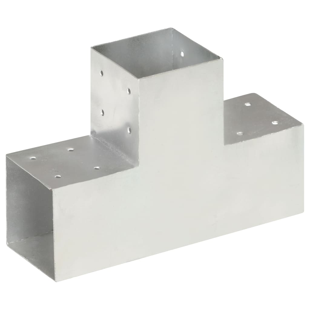 Paalverbindingen 4 st T-vorm 101x101 mm gegalvaniseerd metaal is nu te koop bij PeponiXL, paradijselijk wonen!