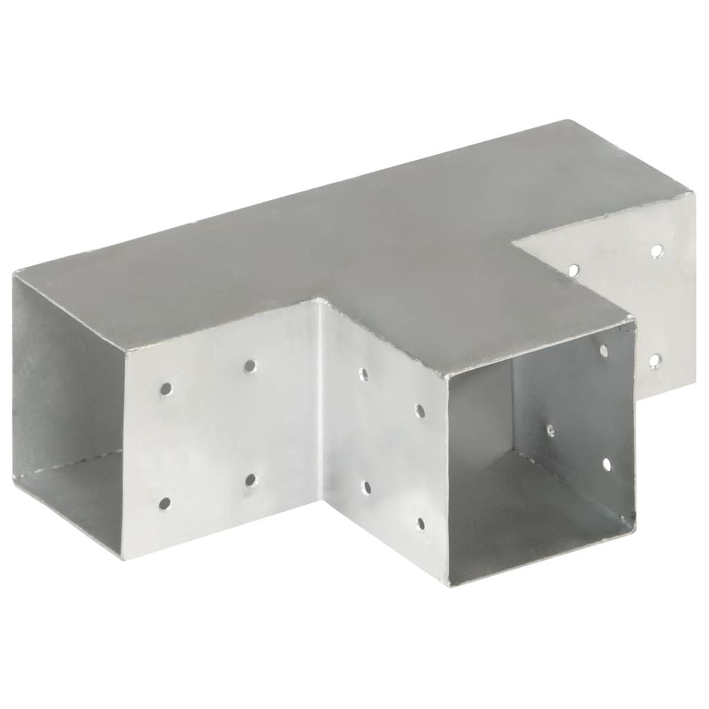 Paalverbindingen 4 st T-vorm 101x101 mm gegalvaniseerd metaal is nu te koop bij PeponiXL, paradijselijk wonen!