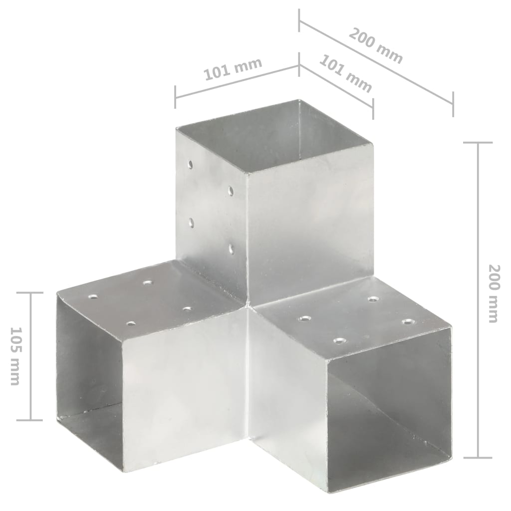 Paalverbinding Y-vorm 101x101 mm gegalvaniseerd metaal is nu te koop bij PeponiXL, paradijselijk wonen!