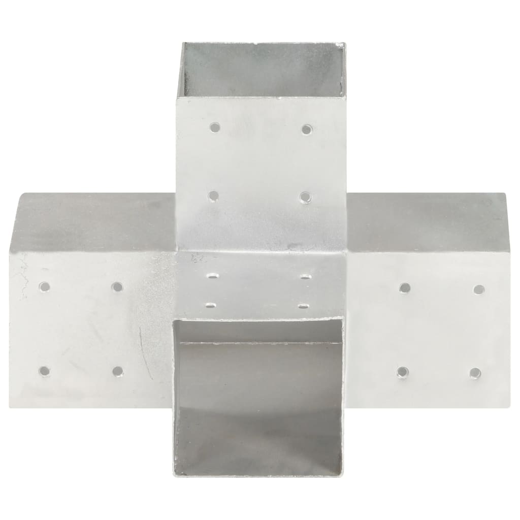 Paalverbindingen 4 st X-vorm 101x101 mm gegalvaniseerd metaal is nu te koop bij PeponiXL, paradijselijk wonen!