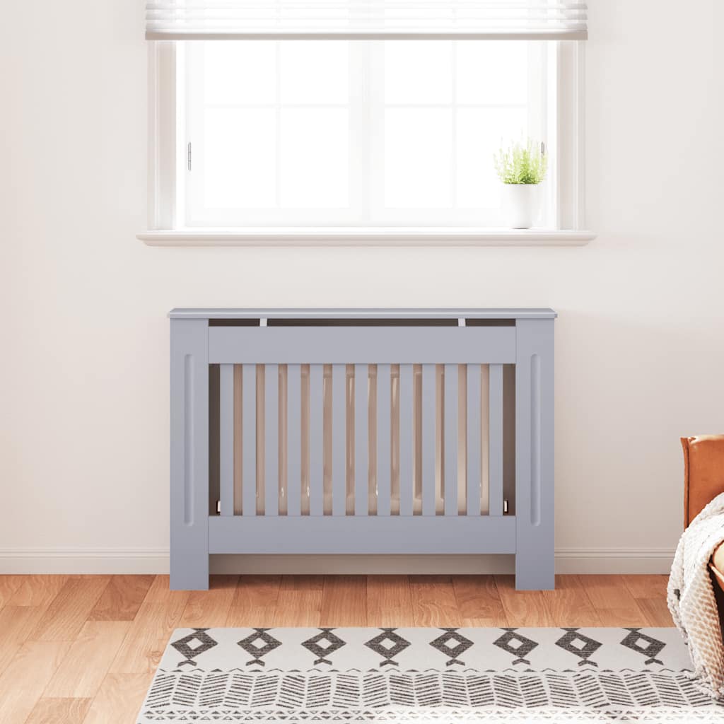 Radiatorombouw 112x19x81,5 cm bewerkt hout grijs is nu te koop bij PeponiXL, paradijselijk wonen!