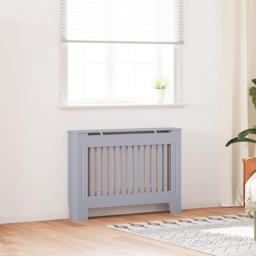 Radiatorombouw 112x19x81,5 cm bewerkt hout grijs is nu te koop bij PeponiXL, paradijselijk wonen!