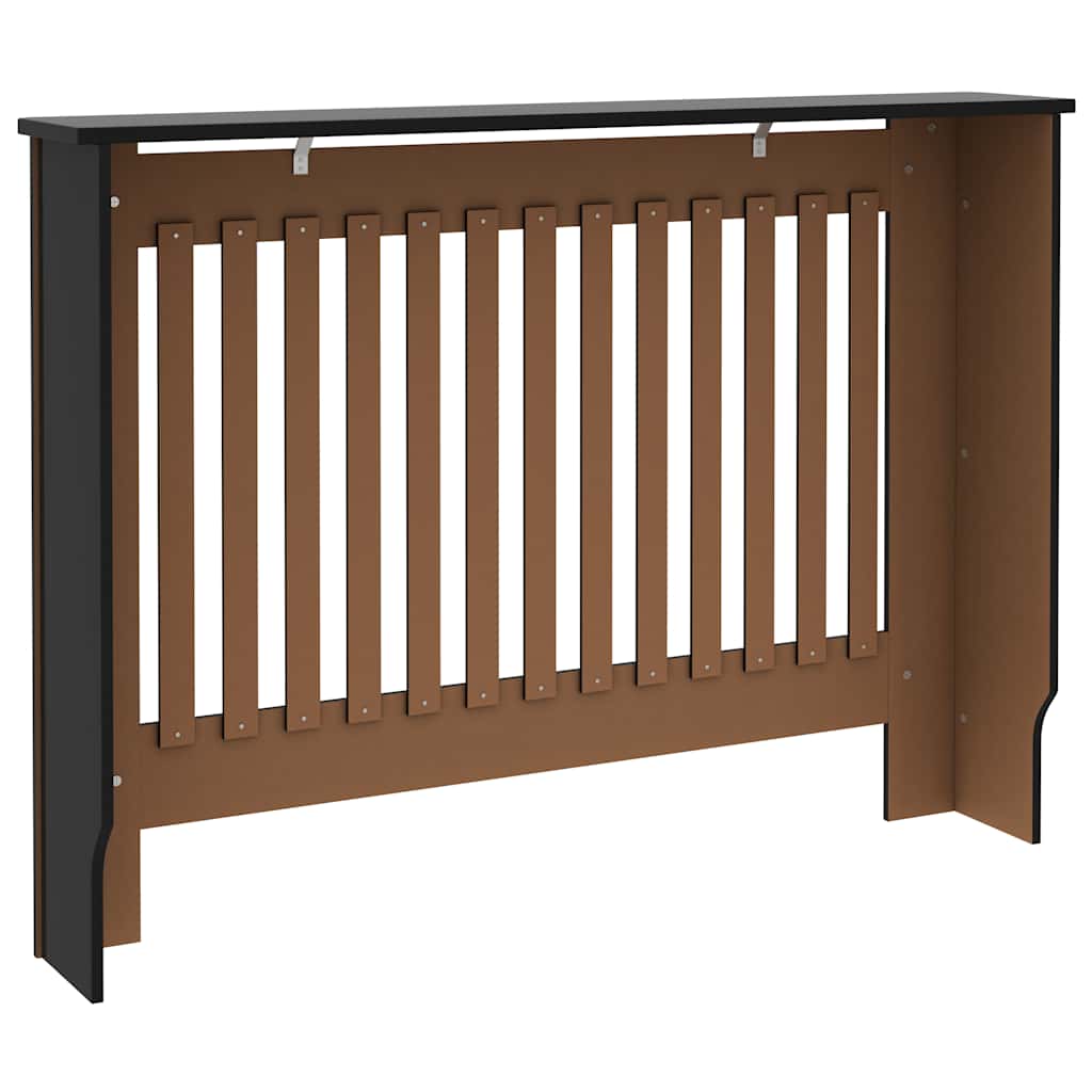 Radiatorombouw 112x19x81,5 cm bewerkt hout zwart is nu te koop bij PeponiXL, paradijselijk wonen!