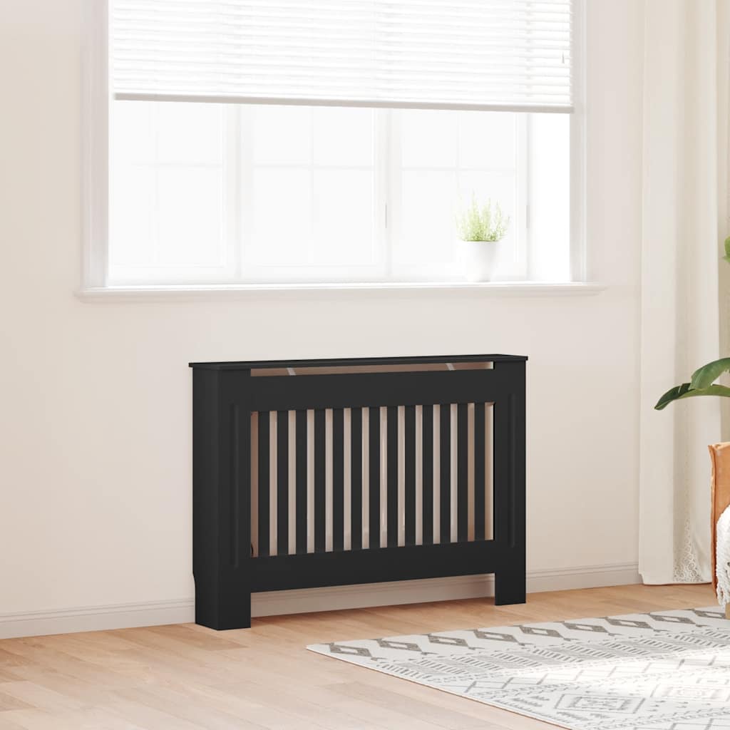 Radiatorombouw 112x19x81,5 cm bewerkt hout zwart is nu te koop bij PeponiXL, paradijselijk wonen!