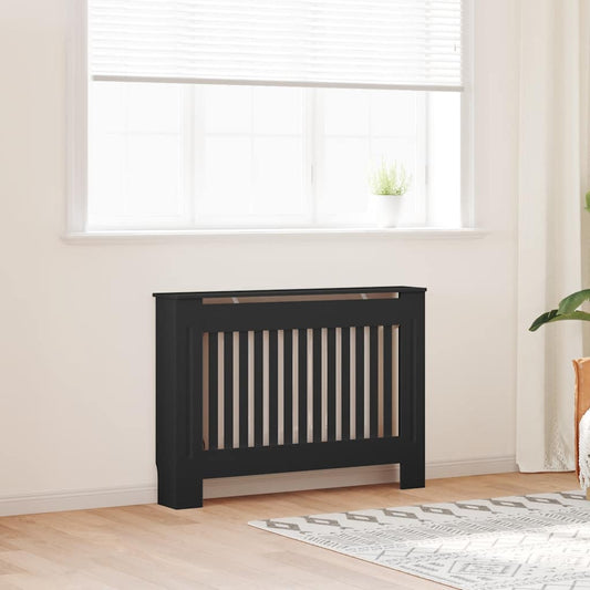 Radiatorombouw 112x19x81,5 cm bewerkt hout zwart is nu te koop bij PeponiXL, paradijselijk wonen!