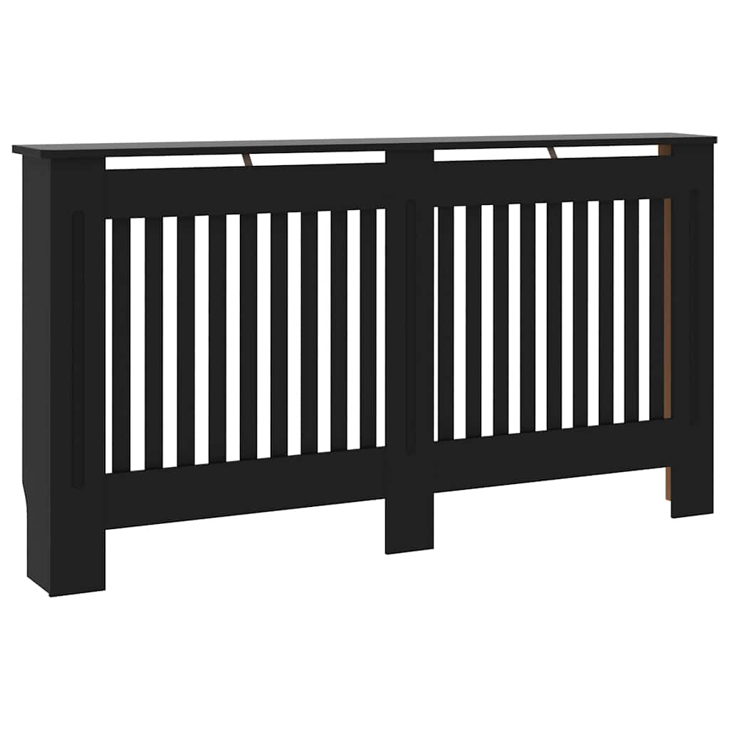 Radiatorombouw 152x19x81,5 cm bewerkt hout zwart is nu te koop bij PeponiXL, paradijselijk wonen!