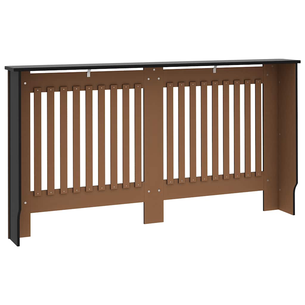 Radiatorombouw 152x19x81,5 cm bewerkt hout zwart is nu te koop bij PeponiXL, paradijselijk wonen!
