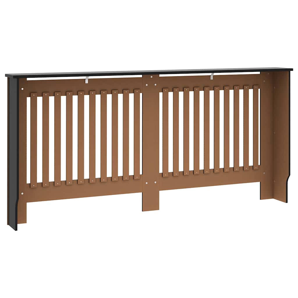 Radiatorombouw 172x19x81,5 cm bewerkt hout zwart is nu te koop bij PeponiXL, paradijselijk wonen!