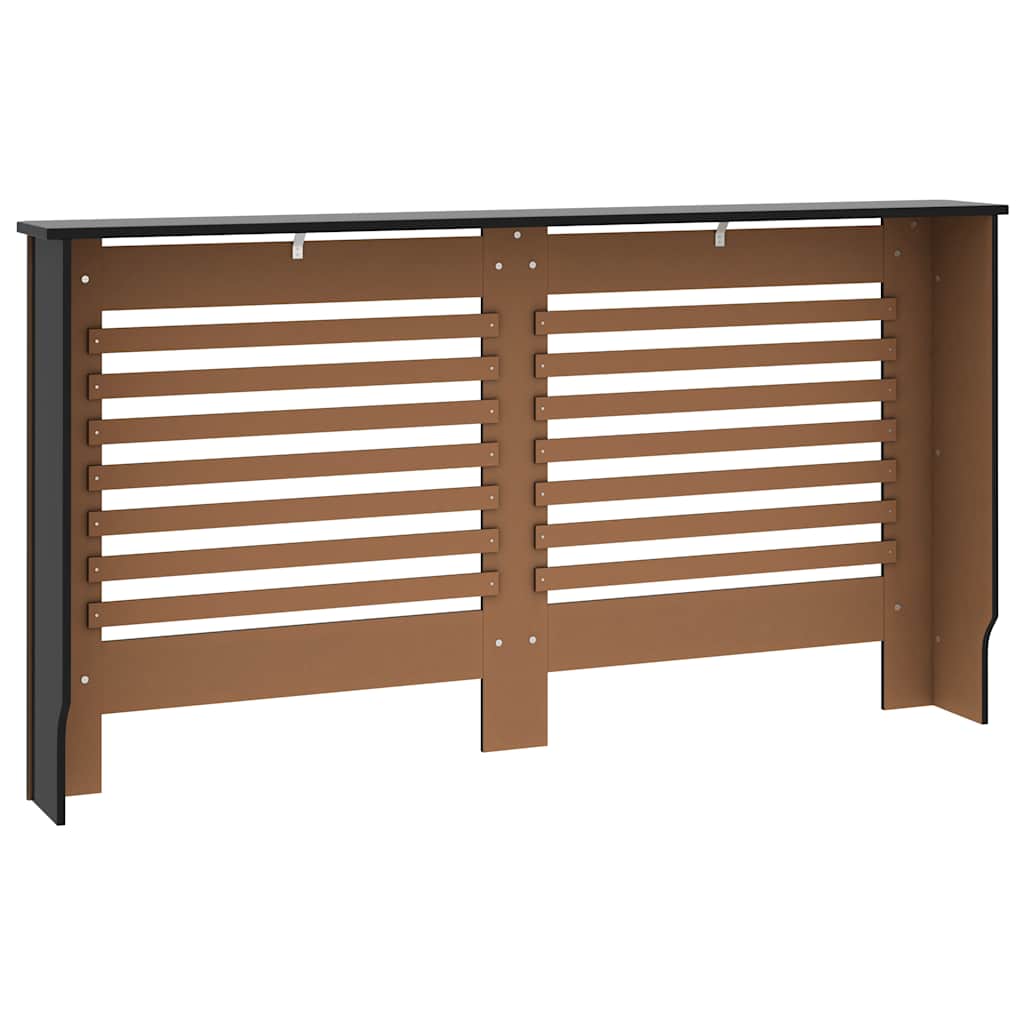 Radiatorombouw 152x19x81,5 cm MDF zwart is nu te koop bij PeponiXL, paradijselijk wonen!