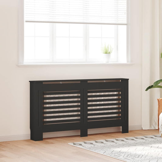Radiatorombouw 152x19x81,5 cm MDF zwart is nu te koop bij PeponiXL, paradijselijk wonen!