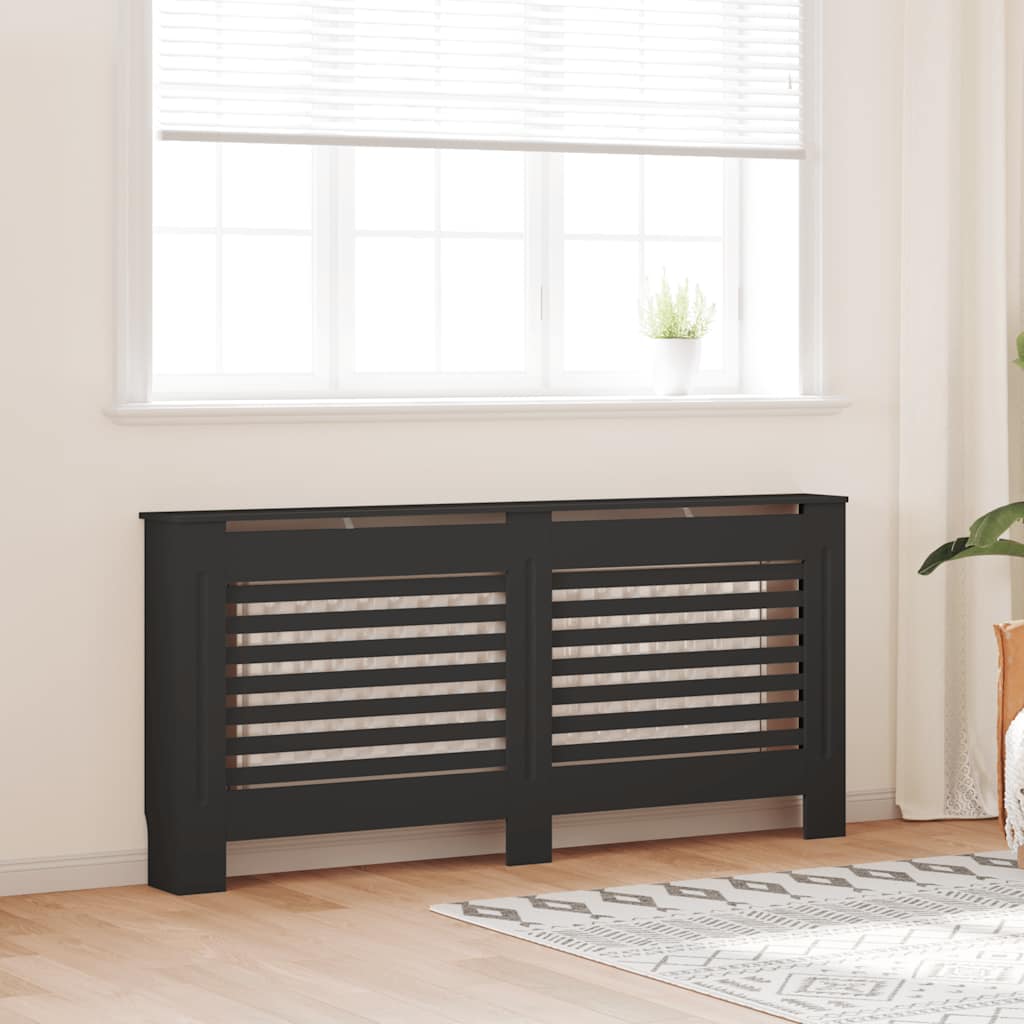 Radiatorombouw 172x19x81,5 cm MDF zwart is nu te koop bij PeponiXL, paradijselijk wonen!
