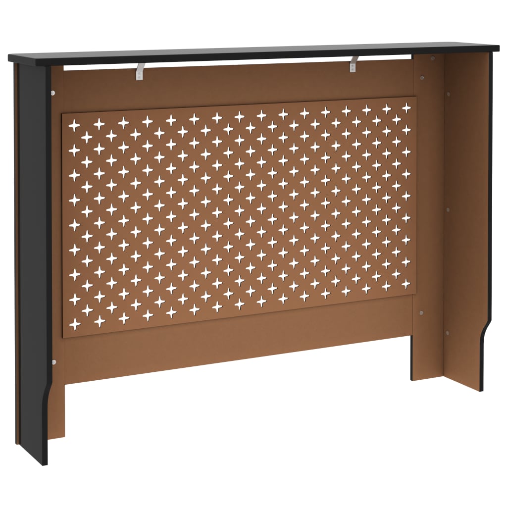 Radiatorombouw 112x19x81,5 cm MDF zwart is nu te koop bij PeponiXL, paradijselijk wonen!