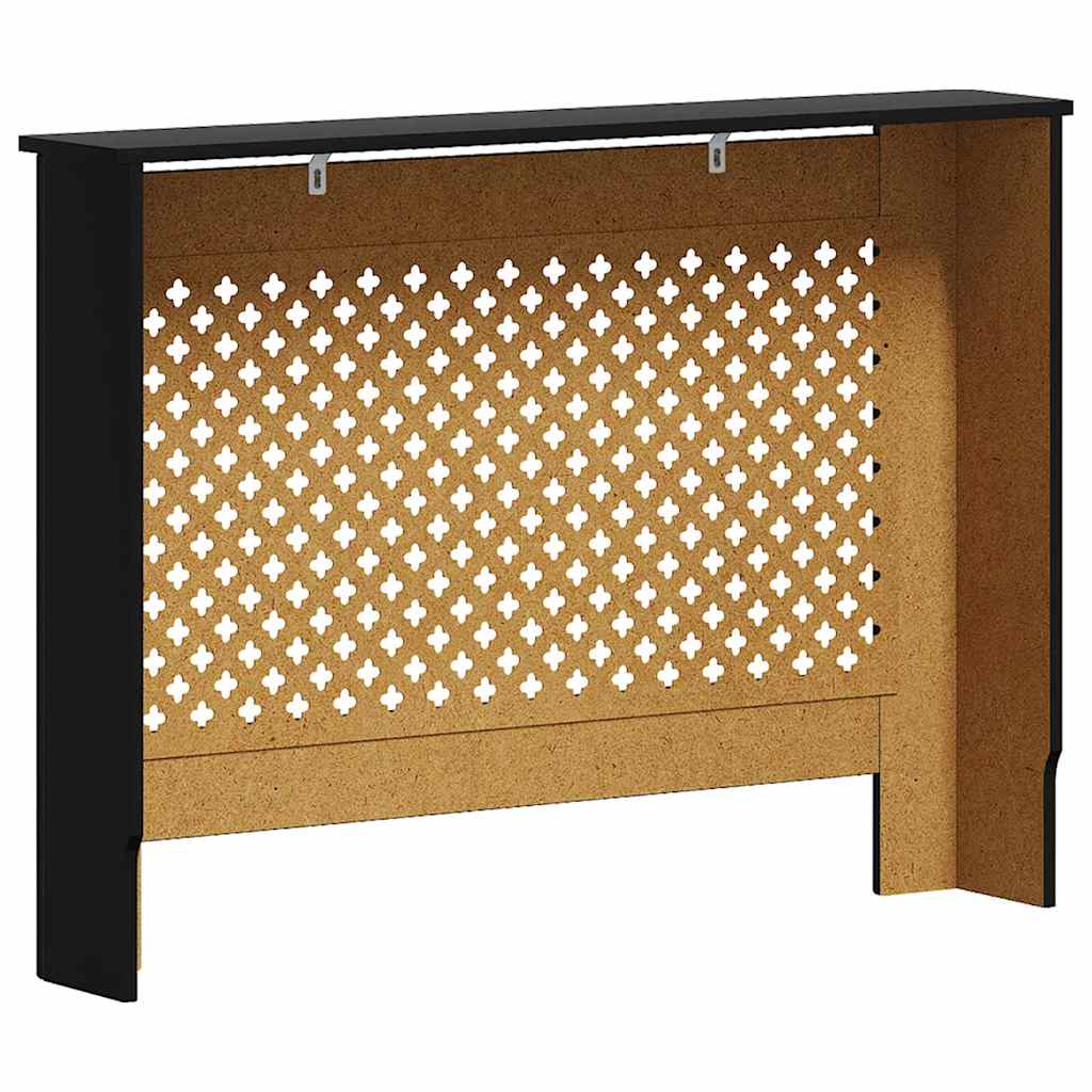 Radiatorombouw 112x19x81,5 cm MDF zwart is nu te koop bij PeponiXL, paradijselijk wonen!