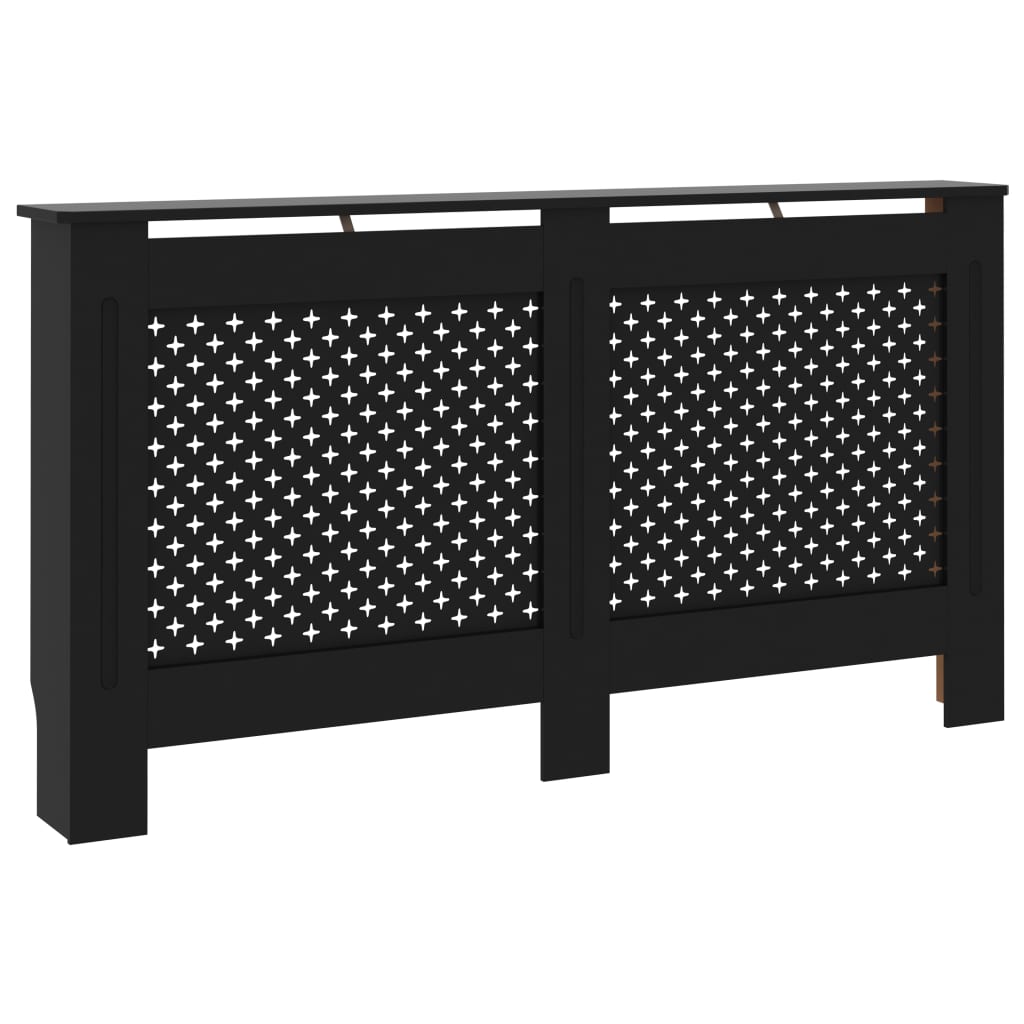 Radiatorombouw 152x19x81,5 cm MDF zwart is nu te koop bij PeponiXL, paradijselijk wonen!