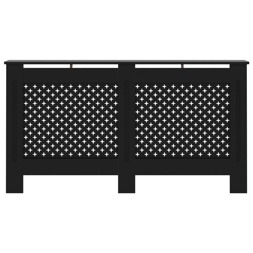 Radiatorombouw 152x19x81,5 cm MDF zwart is nu te koop bij PeponiXL, paradijselijk wonen!