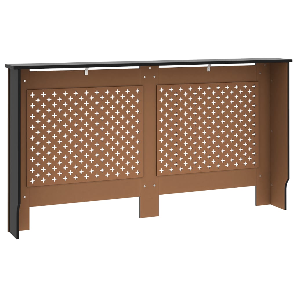 Radiatorombouw 152x19x81,5 cm MDF zwart is nu te koop bij PeponiXL, paradijselijk wonen!