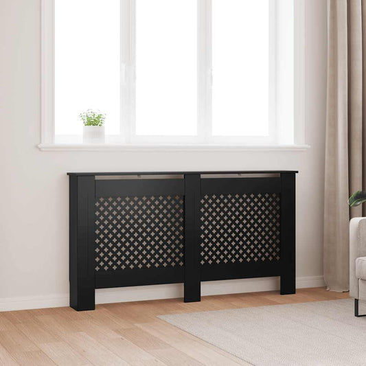 Radiatorombouw 152x19x81,5 cm MDF zwart is nu te koop bij PeponiXL, paradijselijk wonen!