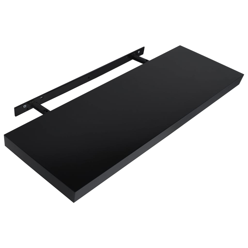 Wandschappen zwevend 2 st 120x20x3,8 cm zwart is nu te koop bij PeponiXL, paradijselijk wonen!