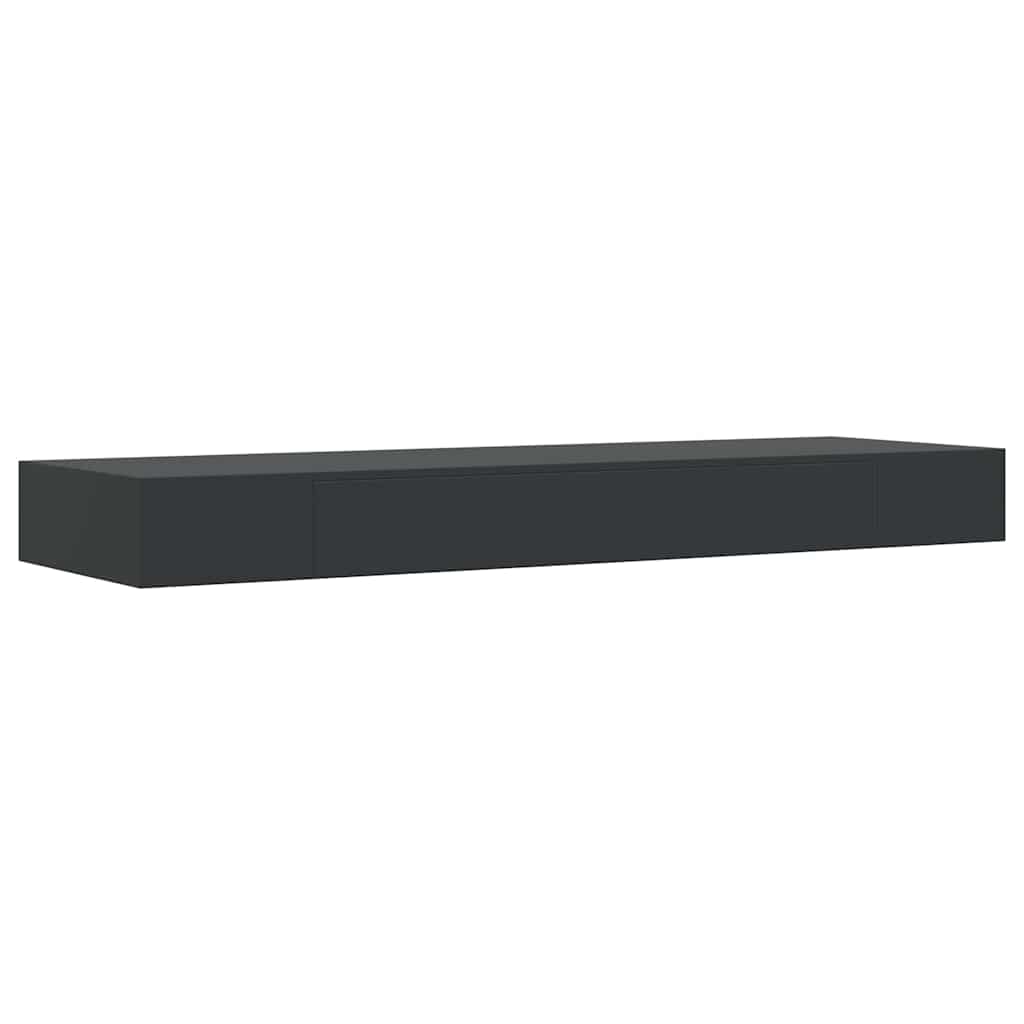 Wandschap met lade zwevend 80x25x8 cm zwart is nu te koop bij PeponiXL, paradijselijk wonen!