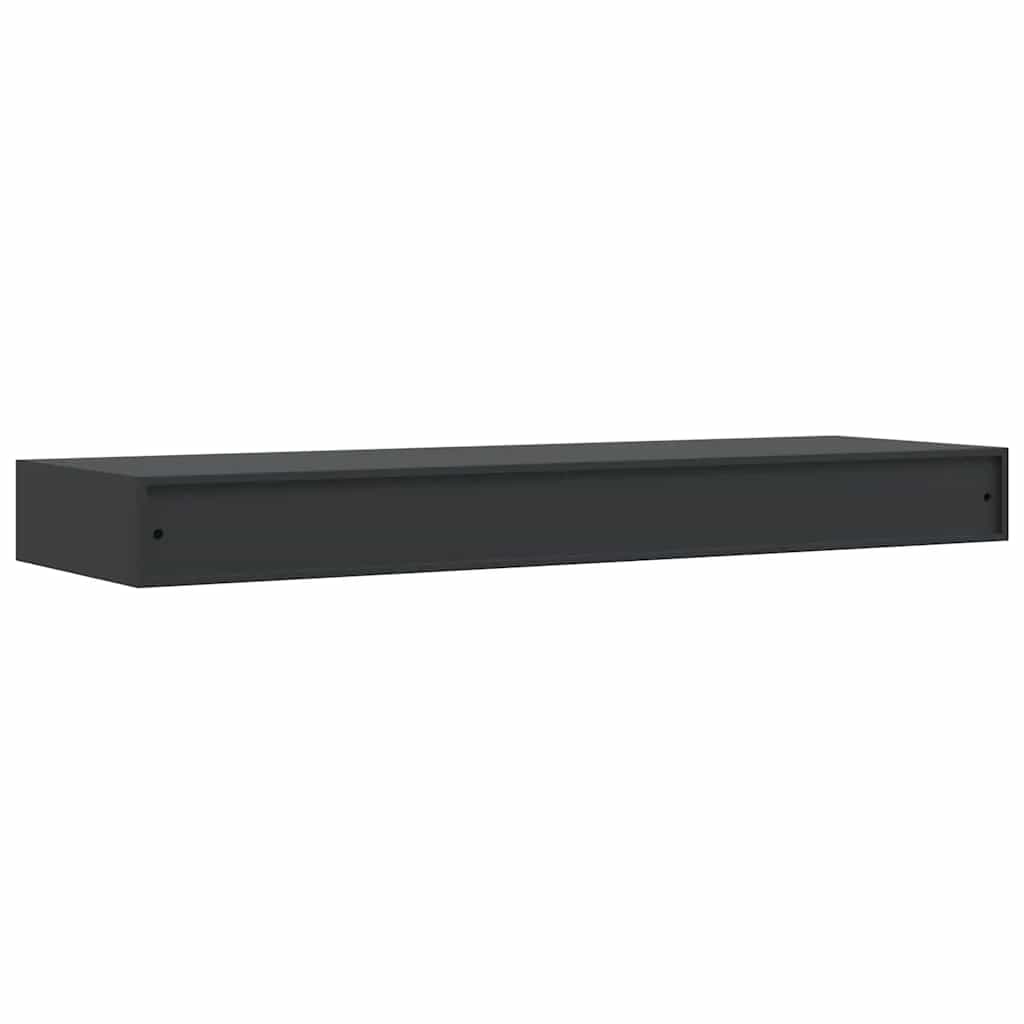Wandschap met lade zwevend 80x25x8 cm zwart is nu te koop bij PeponiXL, paradijselijk wonen!