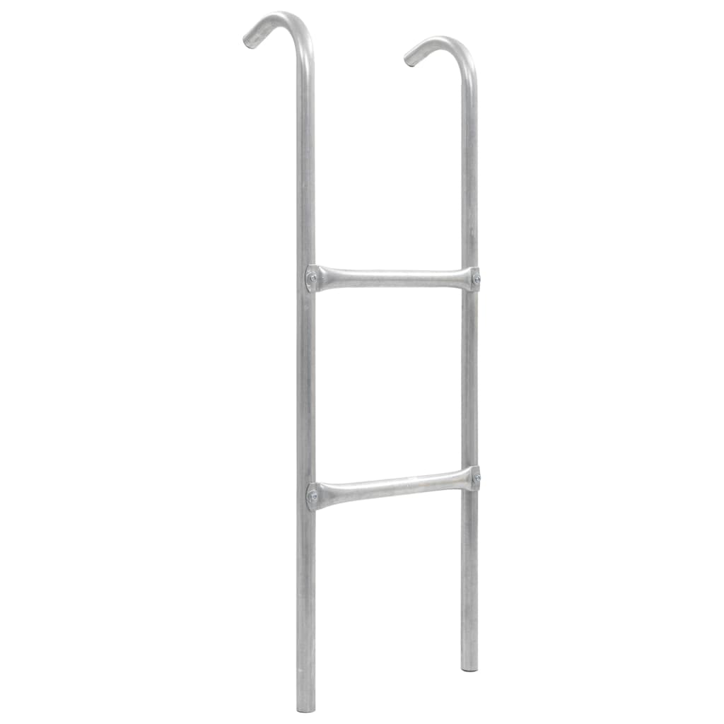 Trampolineladder met 2 sporten 102,6 cm staal zilverkleurig is nu te koop bij PeponiXL, paradijselijk wonen!