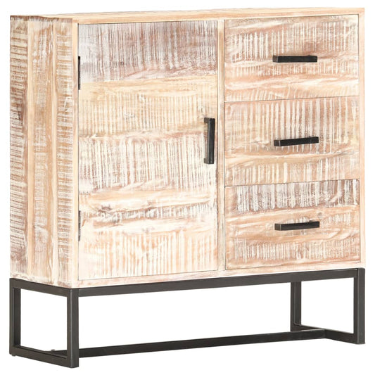 Dressoir 73x30x75 cm massief acaciahout wit is nu te koop bij PeponiXL, paradijselijk wonen!