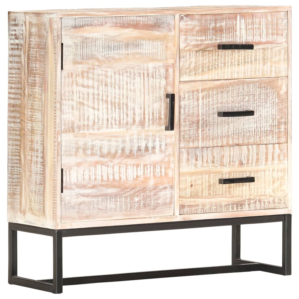 Dressoir 73x30x75 cm massief acaciahout wit is nu te koop bij PeponiXL, paradijselijk wonen!