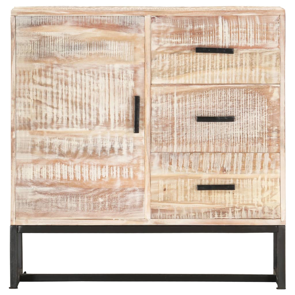 Dressoir 73x30x75 cm massief acaciahout wit is nu te koop bij PeponiXL, paradijselijk wonen!