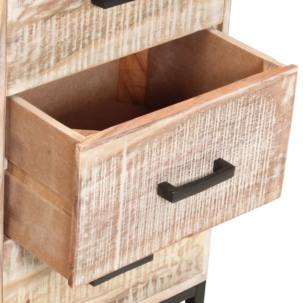 Dressoir 73x30x75 cm massief acaciahout wit is nu te koop bij PeponiXL, paradijselijk wonen!
